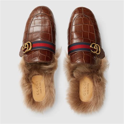 gucci house slippers mens|Gucci crocodile slippers.